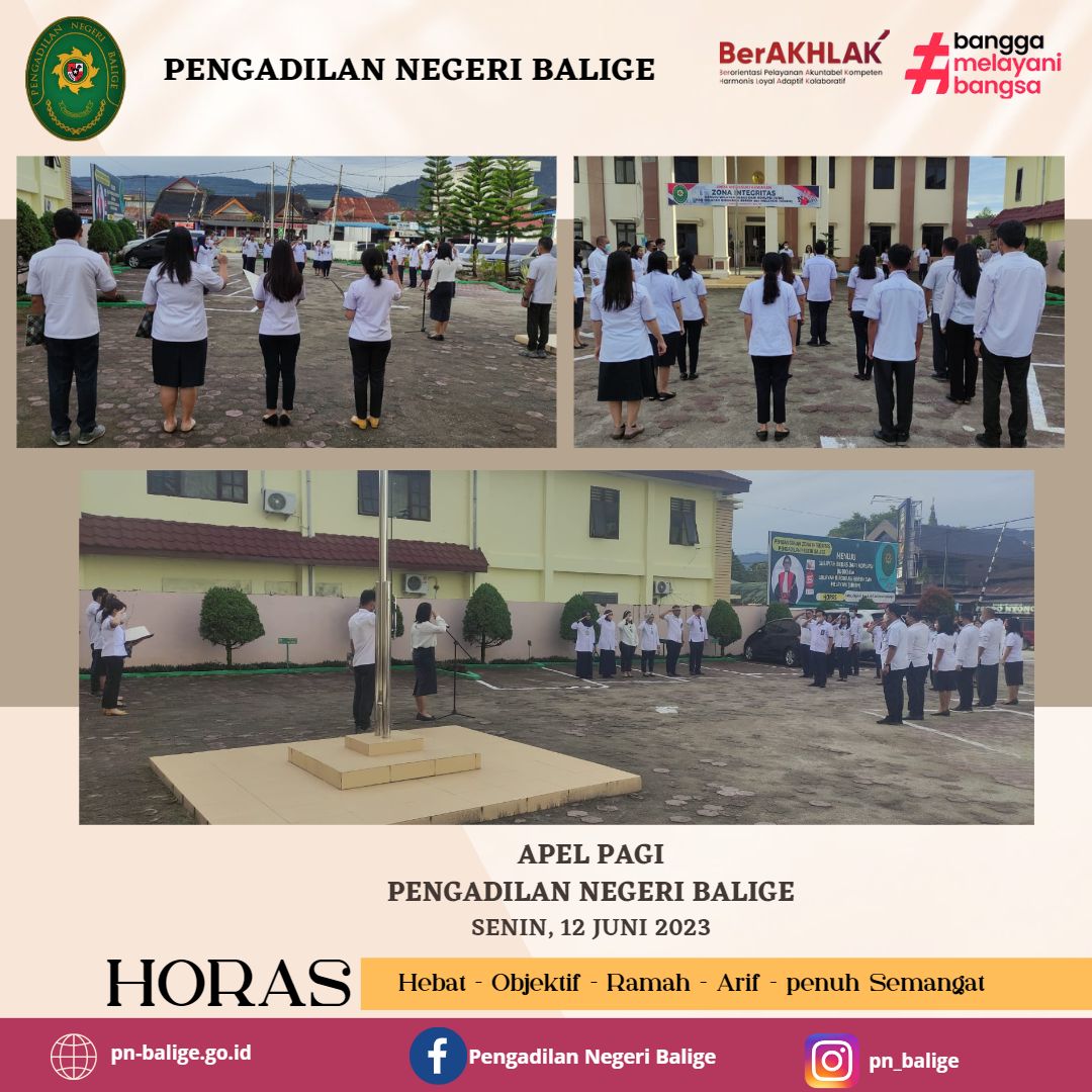 Apel Pagi PN Balige Pada Hari Senin 12/06/2023